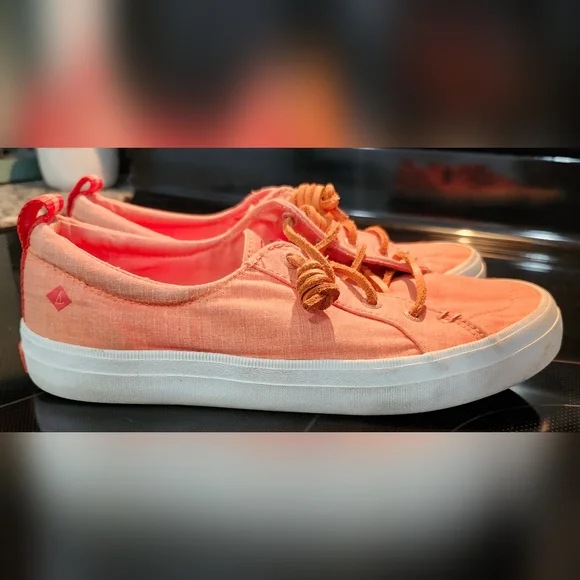 Sperry Pink Canvas Sneakers - Picture 7 of 10
